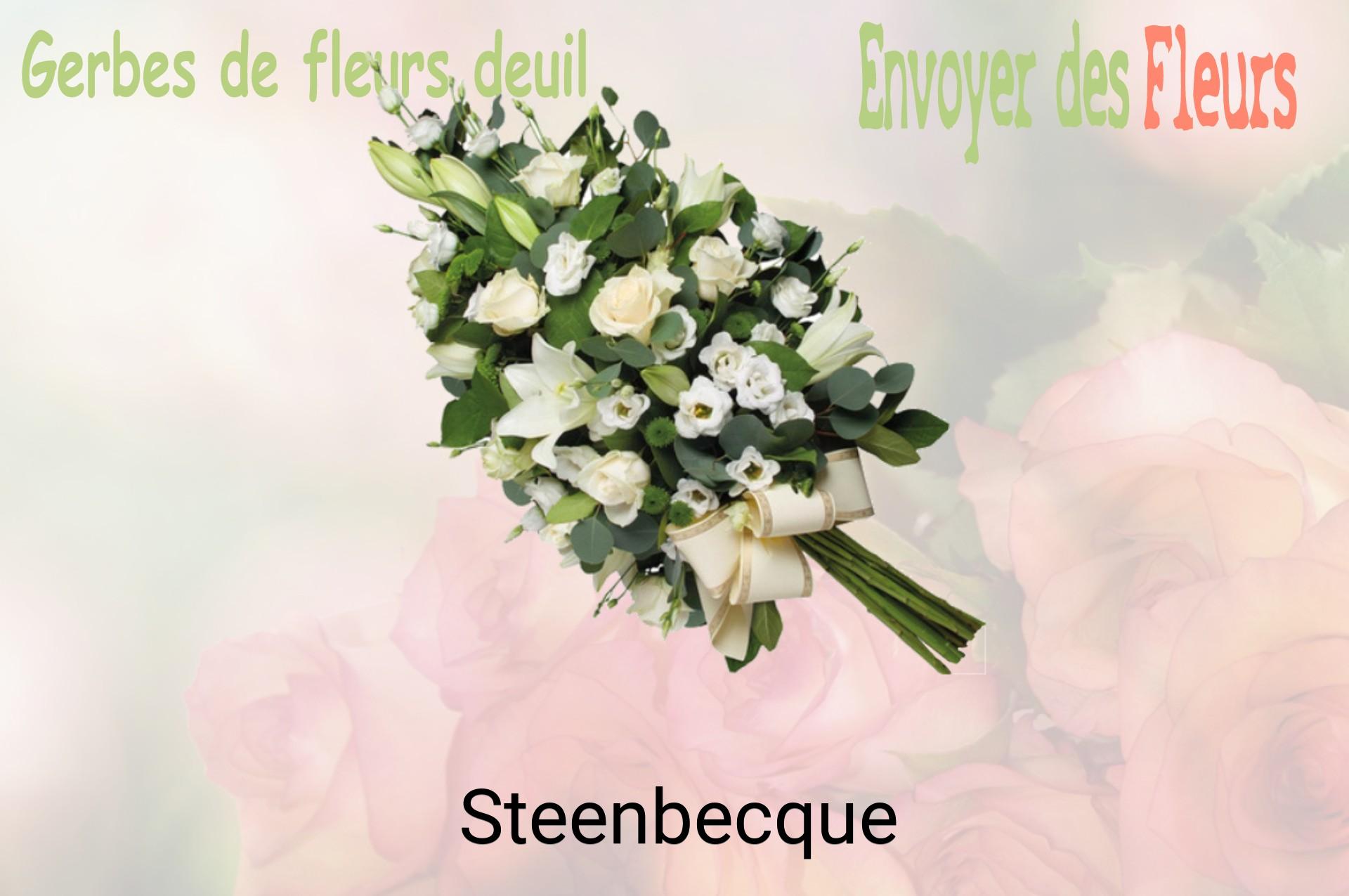 Gerbe de fleurs de deuil livrée à Steenbecque
